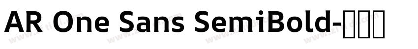AR One Sans SemiBold字体转换
